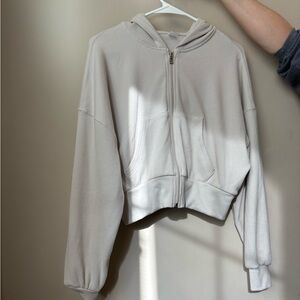 Gilly hicks Cozy light beige zip-Up Hoodie, never worn